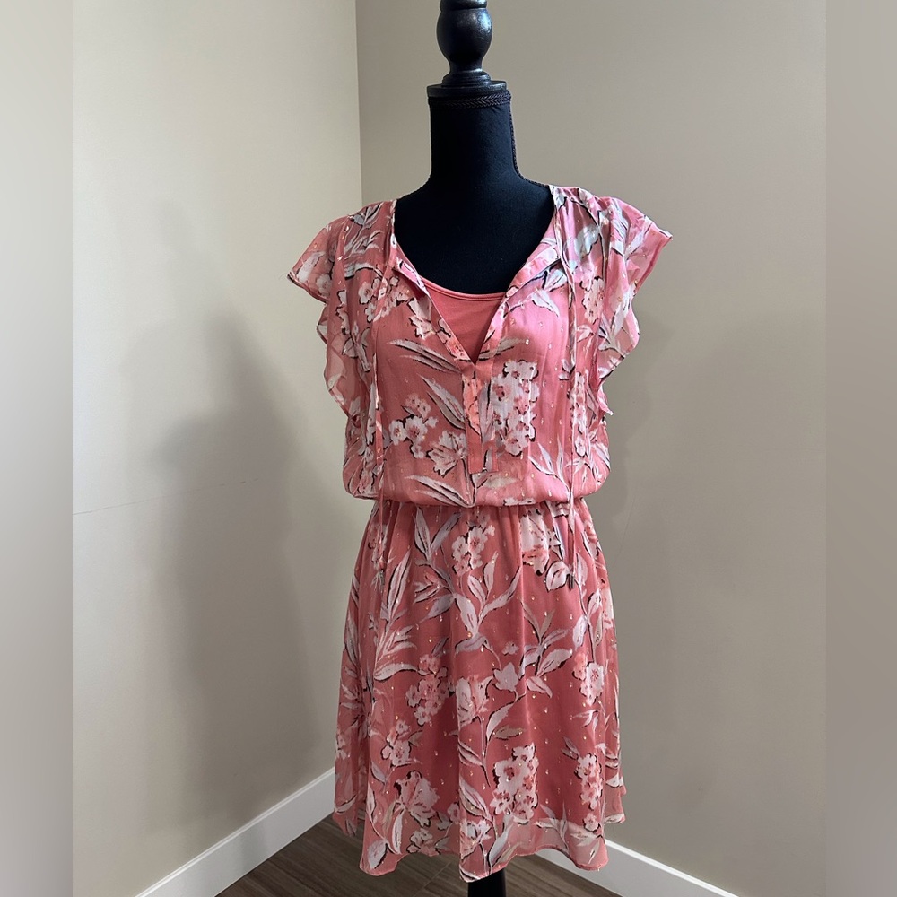 White House Black Market Sleeveless Blouson Dress - Size Medium